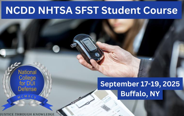 NHTSA SFST Student Course-XIII