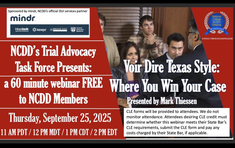 Trial Advocacy Task Force Presents: Voir Dire Texas Style Webinar